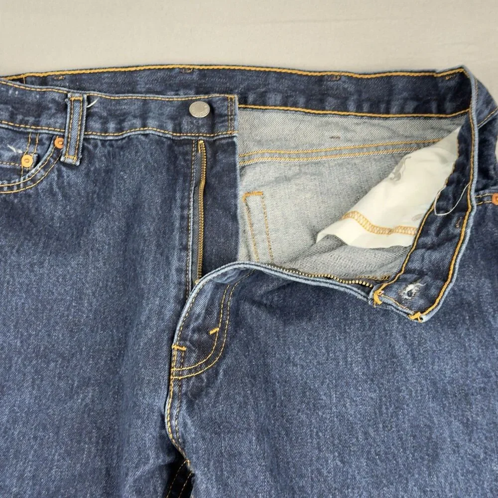 Levi's 505 Jeans Mens 40x30‎ Straight Fit 5-Pocket Cotton Denim Black
